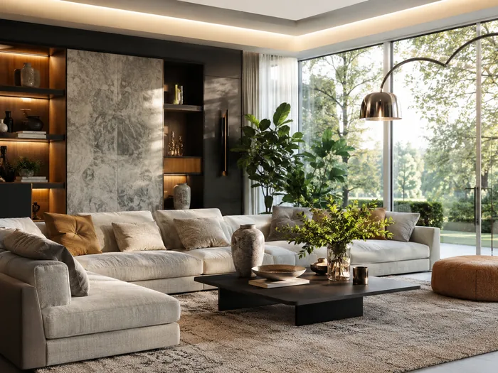 Salon décoré